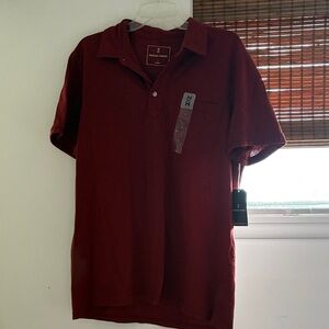 Men's Short-Sleeve Polo Shirt in Burgundy by Michael Wayne